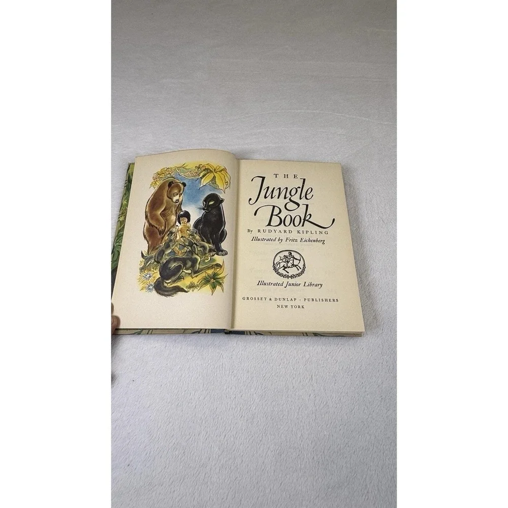 The Jungle Book Rudyard Kipling Fritz Eichenberg 1950 Grosset Dunlap HC